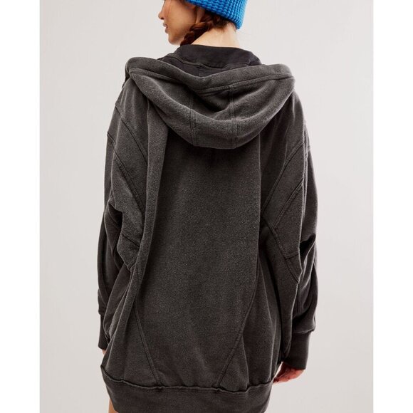 Women's Charcoal Zip-Up Hoodie - Picture 4 of 9
